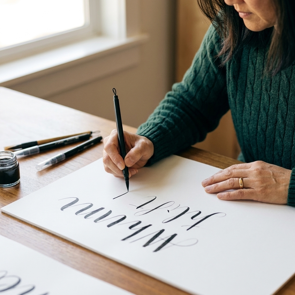 From Faux Calligraphy to Brush Pens